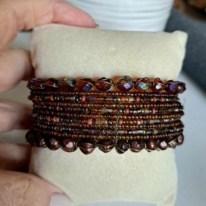 BEADED BRACELET CUFF ONE SIZE